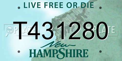 T431280 New Hampshire License Plate