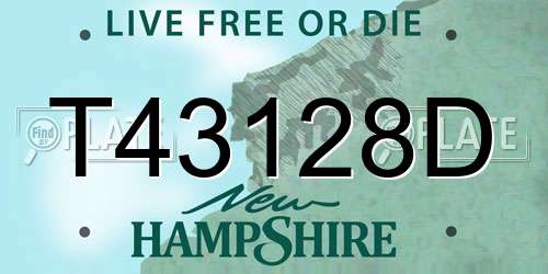 T43128D New Hampshire License Plate