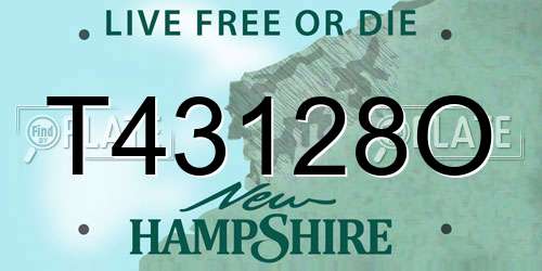 T43128O New Hampshire License Plate