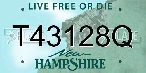 T43128Q New Hampshire License Plate