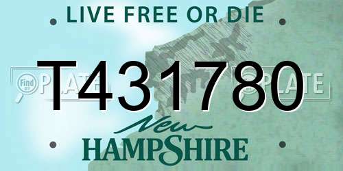 T431780 New Hampshire License Plate