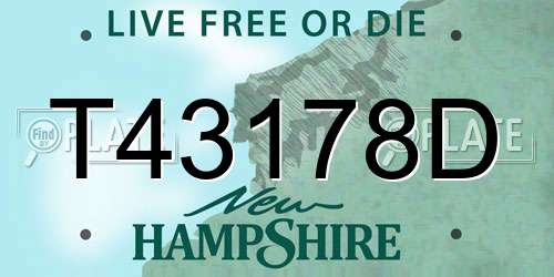 T43178D New Hampshire License Plate