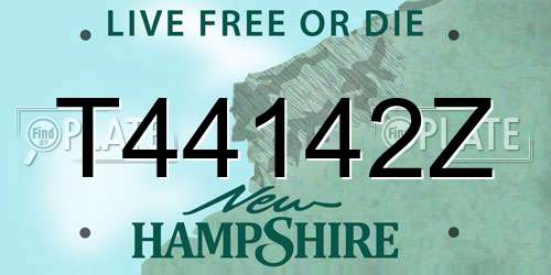 T44142Z New Hampshire License Plate
