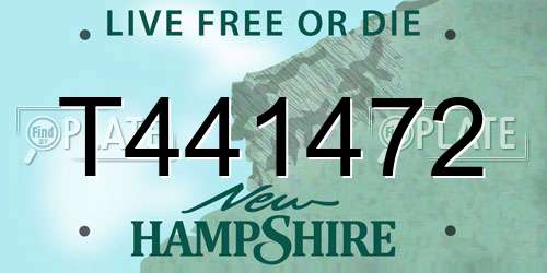 T441472 New Hampshire License Plate