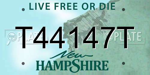 T44147T New Hampshire License Plate