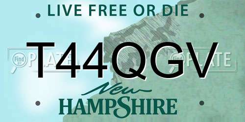 T44QGV New Hampshire License Plate