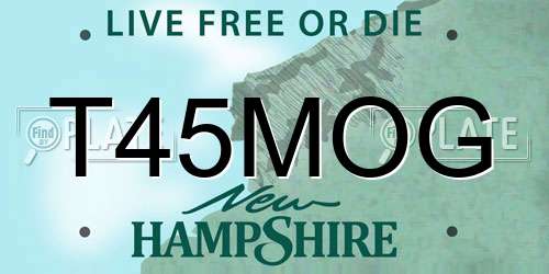 T45MOG New Hampshire License Plate