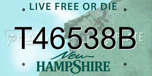 T46538B New Hampshire License Plate