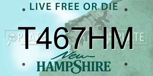 T467HM New Hampshire License Plate