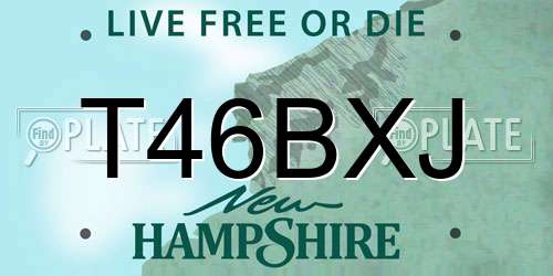 T46BXJ New Hampshire License Plate