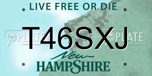 T46SXJ New Hampshire License Plate