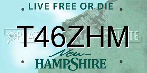 T46ZHM New Hampshire License Plate