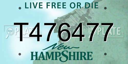T476477 New Hampshire License Plate