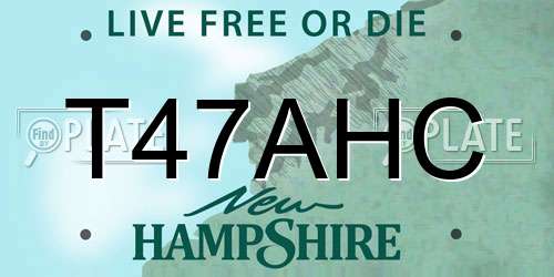 T47AHC New Hampshire License Plate