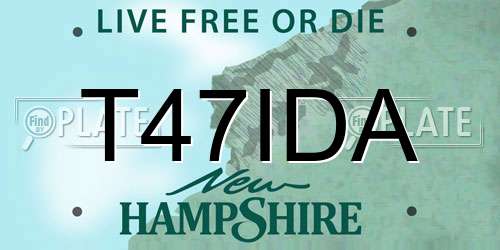 T47IDA New Hampshire License Plate