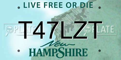 T47LZT New Hampshire License Plate