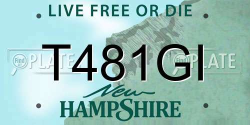 T481GI New Hampshire License Plate
