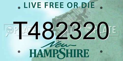 T482320 New Hampshire License Plate