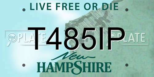 T485IP New Hampshire License Plate