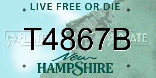 T4867B New Hampshire License Plate