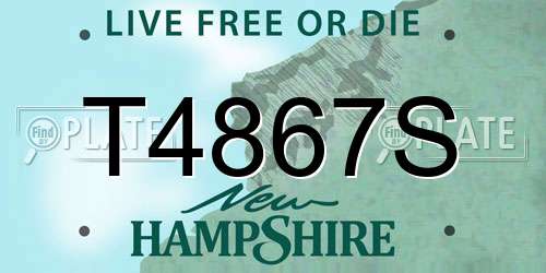 T4867S New Hampshire License Plate