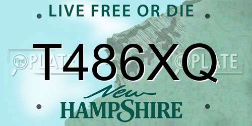 T486XQ New Hampshire License Plate