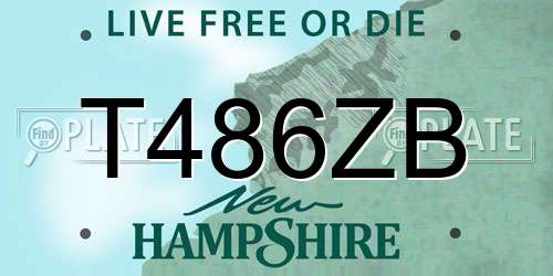 T486ZB New Hampshire License Plate