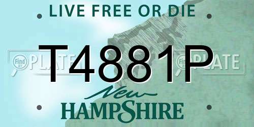 T4881P New Hampshire License Plate