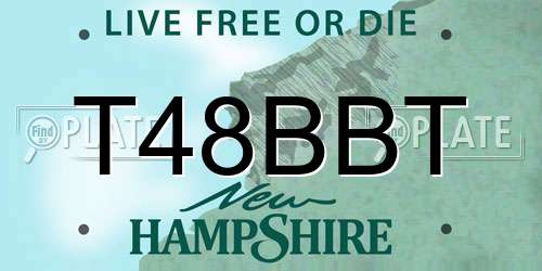 T48BBT New Hampshire License Plate