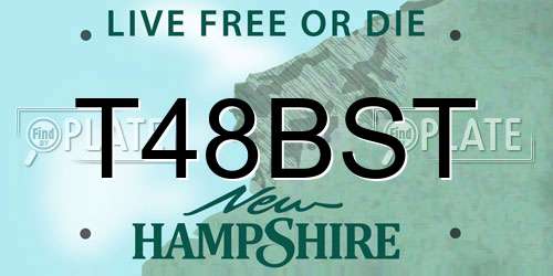 T48BST New Hampshire License Plate