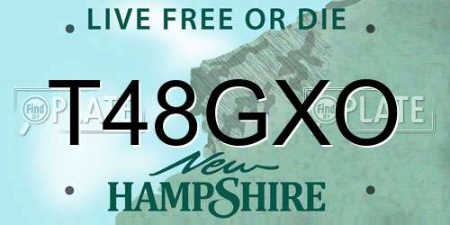 T48GXO New Hampshire License Plate