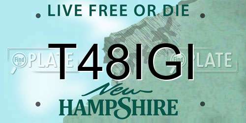 T48IGI New Hampshire License Plate