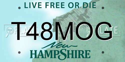 T48MOG New Hampshire License Plate