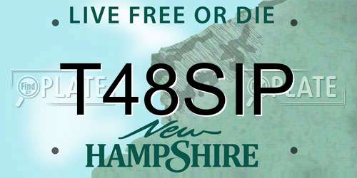 T48SIP New Hampshire License Plate