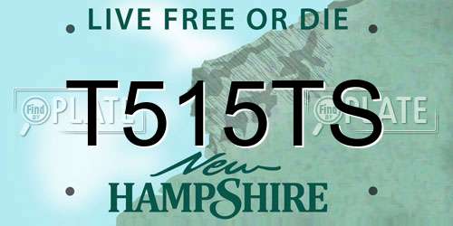 T515TS New Hampshire License Plate