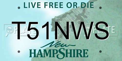 T51NWS New Hampshire License Plate