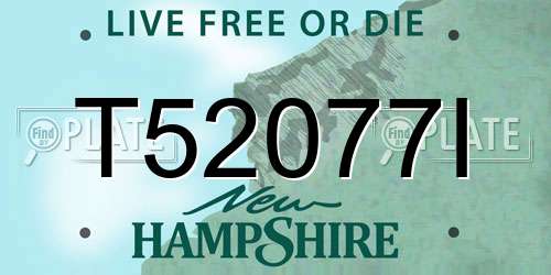 T52077I New Hampshire License Plate