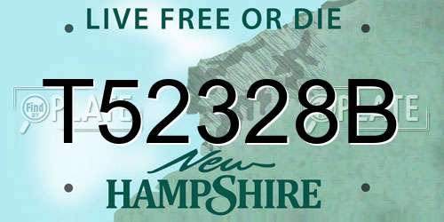 T52328B New Hampshire License Plate