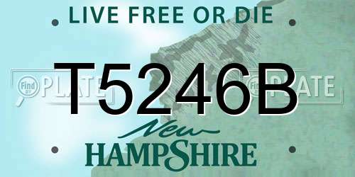 T5246B New Hampshire License Plate