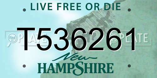 T536261 New Hampshire License Plate