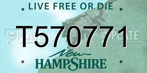 T570771 New Hampshire License Plate