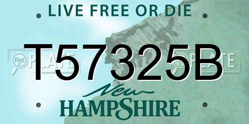 T57325B New Hampshire License Plate