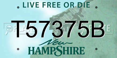 T57375B New Hampshire License Plate