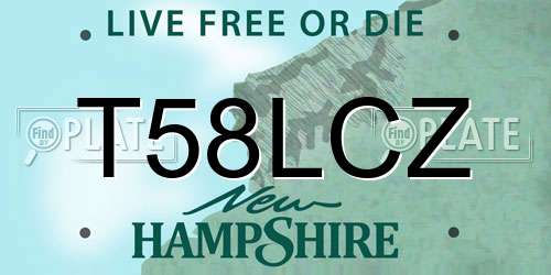 T58LCZ New Hampshire License Plate