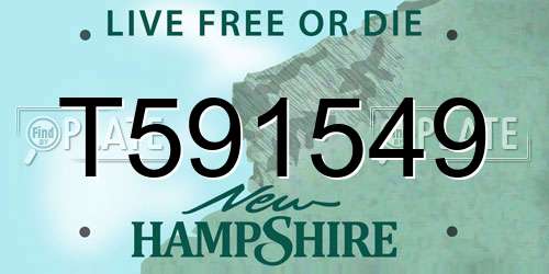 T591549 New Hampshire License Plate