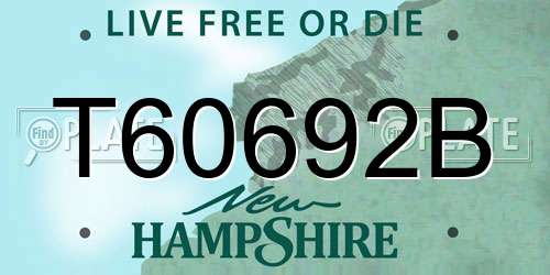 T60692B New Hampshire License Plate