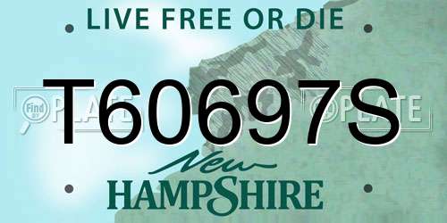 T60697S New Hampshire License Plate