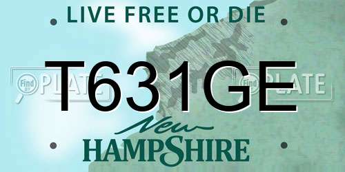 T631GE New Hampshire License Plate