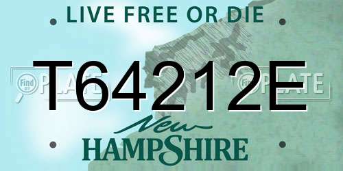 T64212E New Hampshire License Plate