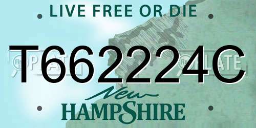 T662224C New Hampshire License Plate